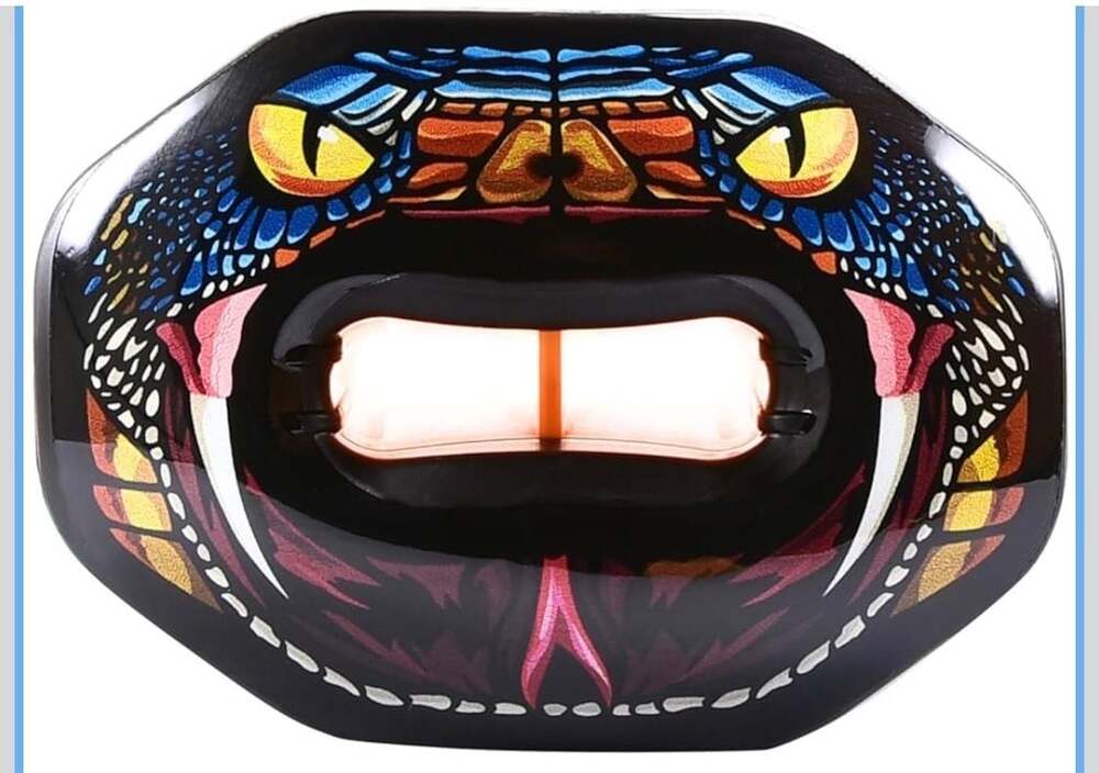 Oral Mart Stealth Viper Football Mouth Guard with 3D Lip Fit Design